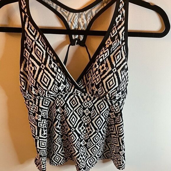 Swim solutions Diamonds printed tankini top 12 - Picture 3 of 7